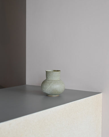 alissa coe studio boule ceramic vase jade glazed stoneware 