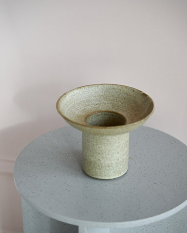 alissa coe studio pedestal ceramic vase jade glazed stoneware 