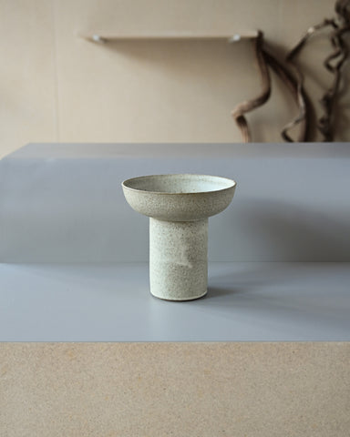 alissa coe studio pedestal ceramic vase jade glazed stoneware 