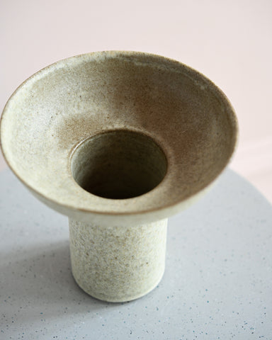 alissa coe studio pedestal ceramic vase jade glazed stoneware 