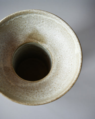 alissa coe studio pedestal ceramic vase jade glazed stoneware 