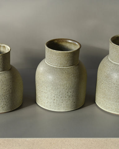 alissa coe studio dome ceramic vase jade glazed stoneware