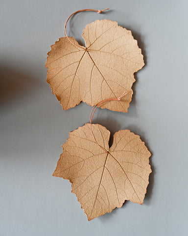 alissa coe studio grape leaf ornament ceramic