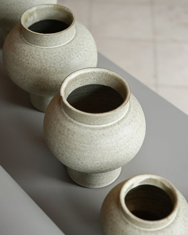 alissa coe studio high boule ceramic vase jade glazed stoneware 