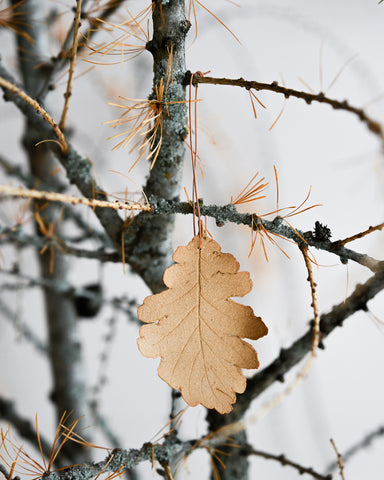 alissa coe studio oak leaf ornament ceramic