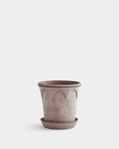 bergs potter elizabeth planter 18cm 6" grey terracotta