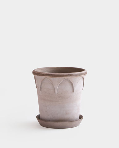 bergs potter elizabeth planter 25 cm 8.5" grey terracotta