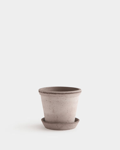 bergs potter flora planter 18 cm 6.5" grey terracotta