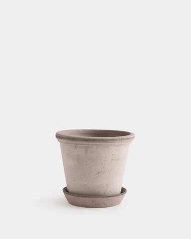 bergs potter flora planter 21 cm 7.5" grey terracotta