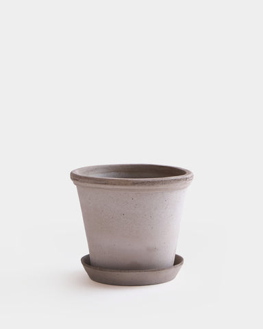 bergs potter flora planter 25cm 9" grey terracotta