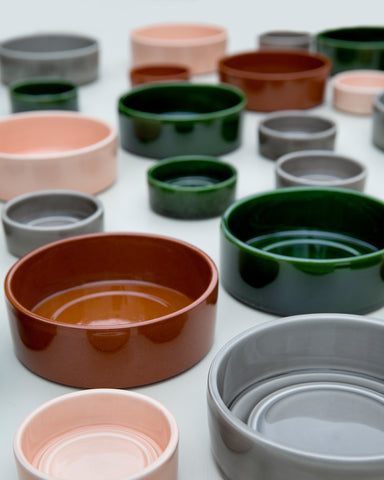 bergs potter hoff planter glazed saucers