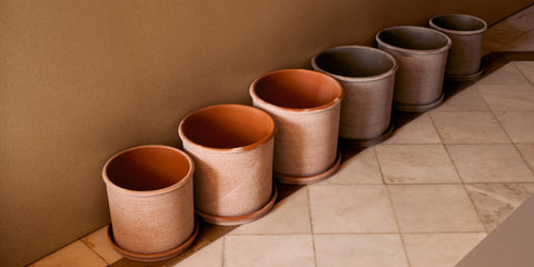 bergs potter modena planter terracotta collection rose grey