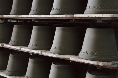 bergs potter kobenhavner copenhagen planter terracotta grey production drying