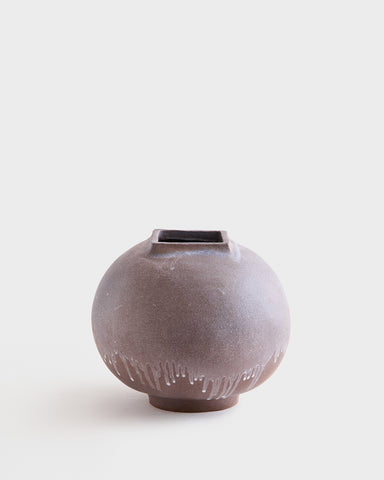 clam lab ceramic vase square-mouthed round lavender