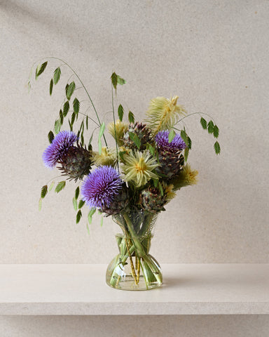 gather vase b solo clear glass fresh flowers