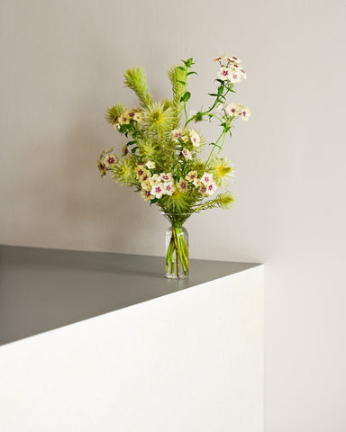 gather vase d clear lass fresh flowers
