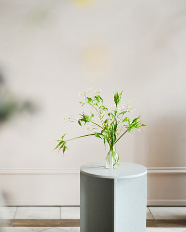 gather vase c clear glass fresh flowers