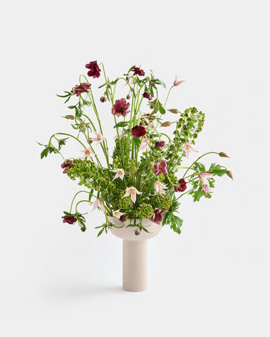 miyabi vase arrangement moonbeam ceramic fresh flowers