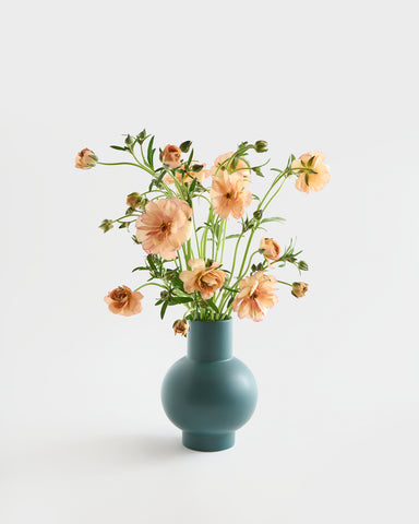 raawii strom vase large 2.75" green gables ceramic fresh flowers